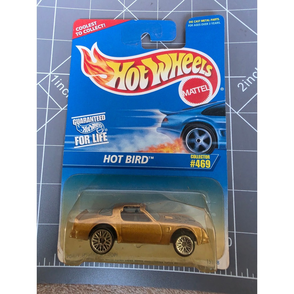 Hot Wheels Hot Bird Gold 1996 Collector 469 Diecast Car Pontiac Firebird T-Top